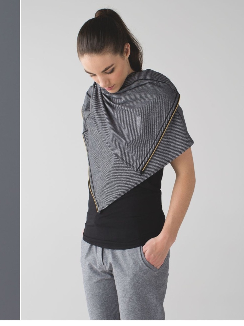 Lululemon vinyasa scarf tonka stripe heathered slate blake NWOT